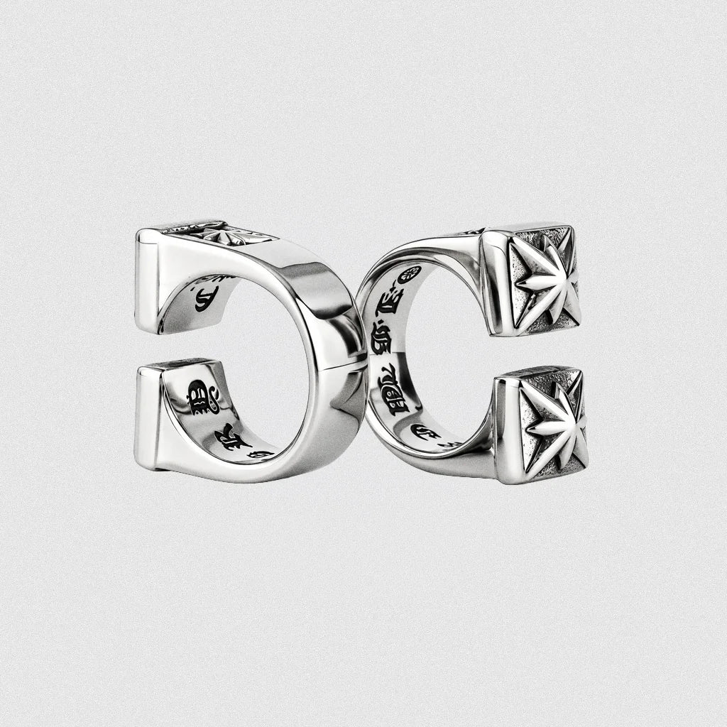 Chrome Star Ring