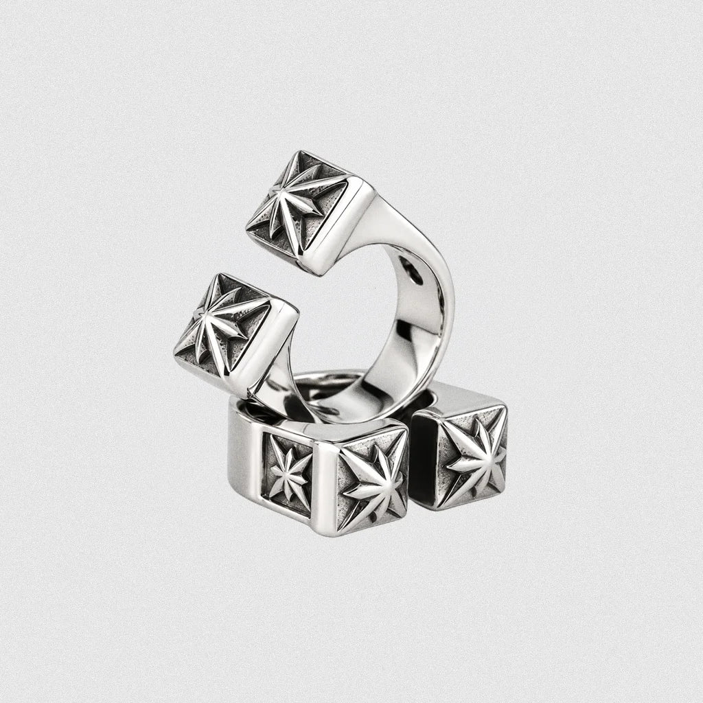 Chrome Star Ring