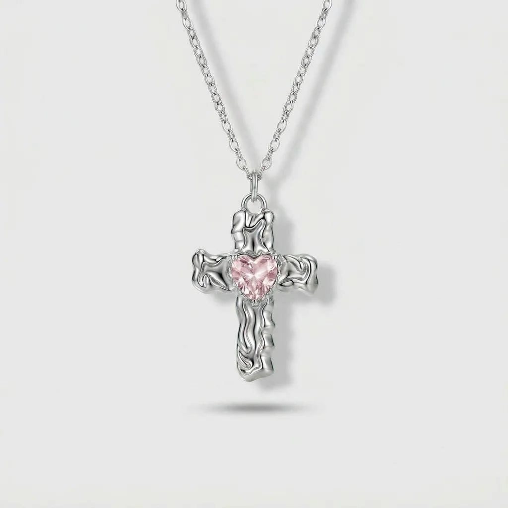 Umbra Heart Cross Necklace