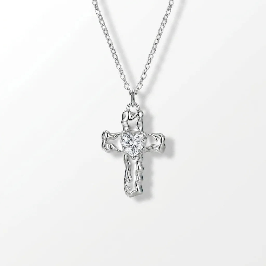 Umbra Heart Cross Necklace