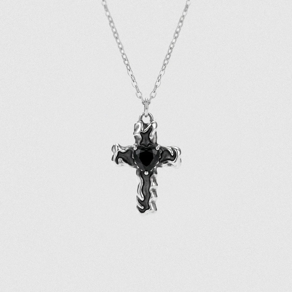 Umbra Heart Cross Necklace